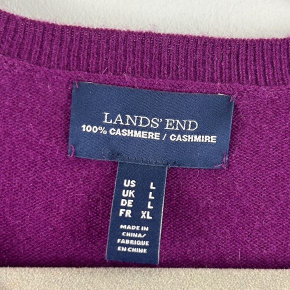 Lands End Cashmere Cardigan - Picture 4 of 4